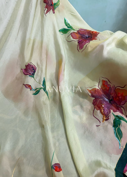 SCARLET MUSE on Habutai silk