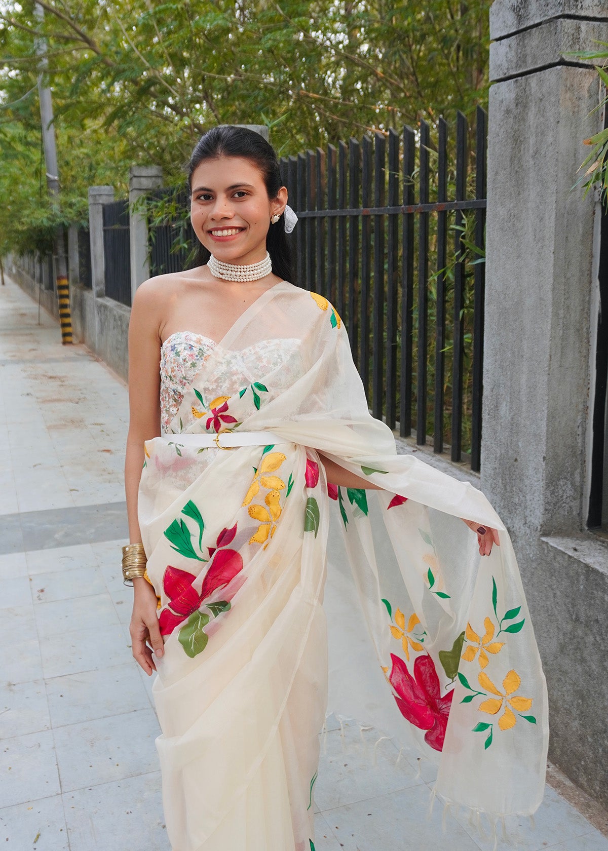 WILD IVORY | Silk Organza Saree