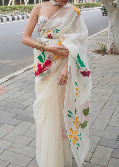 WILD IVORY | Silk Organza Saree